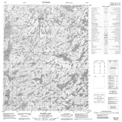 086K06 Storm Lake Canadian topographic map, 1:50,000 scale