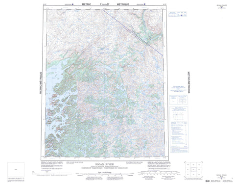 086K Sloan River Canadian topographic map, 1:250,000 scale