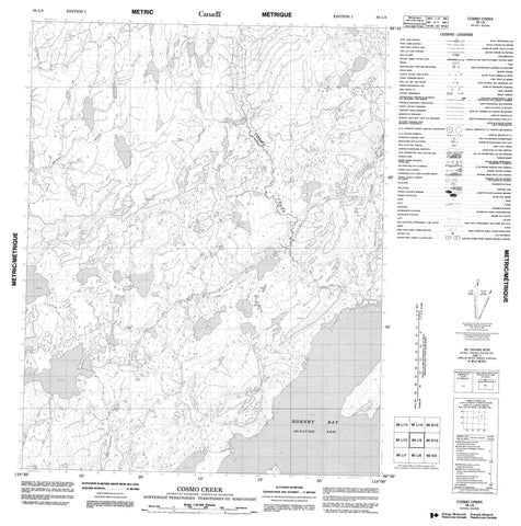 086L09 Cosmo Creek Canadian topographic map, 1:50,000 scale