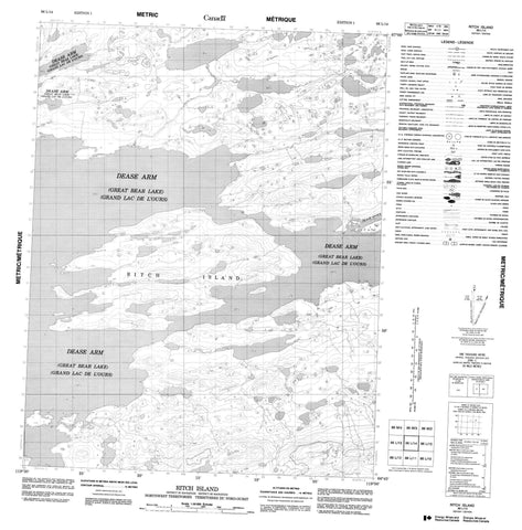 086L14 Ritch Island Canadian topographic map, 1:50,000 scale