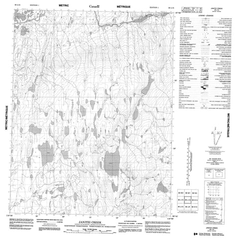 086L16 Janitzi Creek Canadian topographic map, 1:50,000 scale