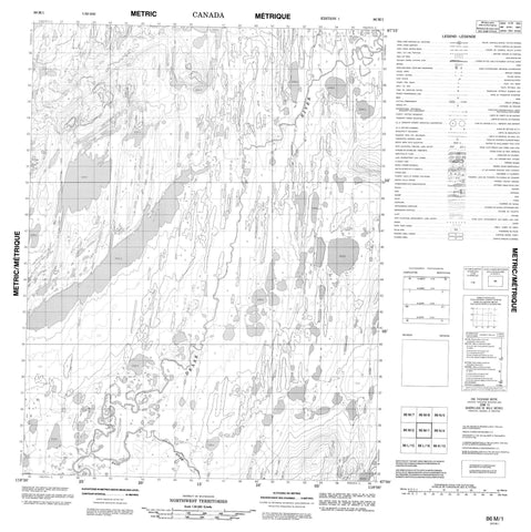 086M01 No Title Canadian topographic map, 1:50,000 scale