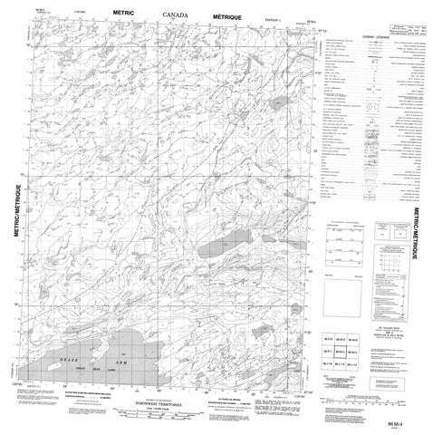 086M04 No Title Canadian topographic map, 1:50,000 scale