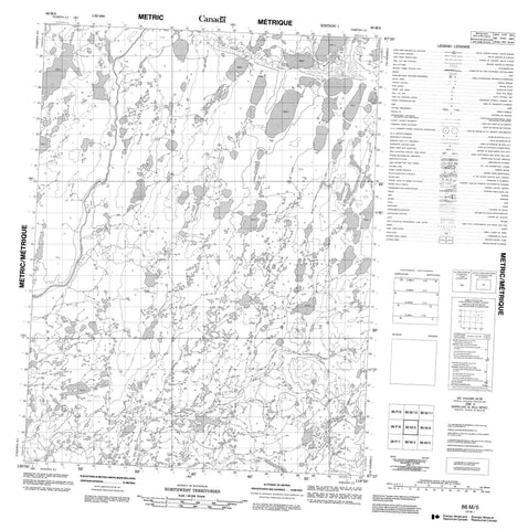 086M05 No Title Canadian topographic map, 1:50,000 scale