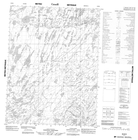 086M06 No Title Canadian topographic map, 1:50,000 scale