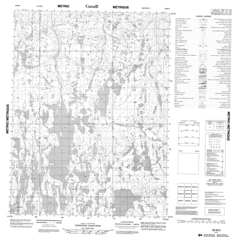 086M09 No Title Canadian topographic map, 1:50,000 scale