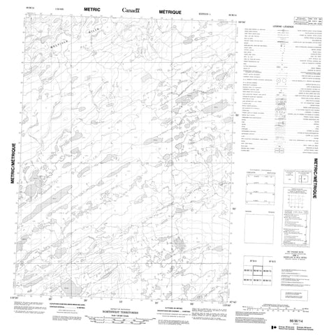 086M14 No Title Canadian topographic map, 1:50,000 scale