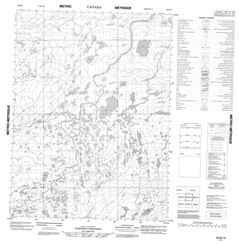 086M15 No Title Canadian topographic map, 1:50,000 scale