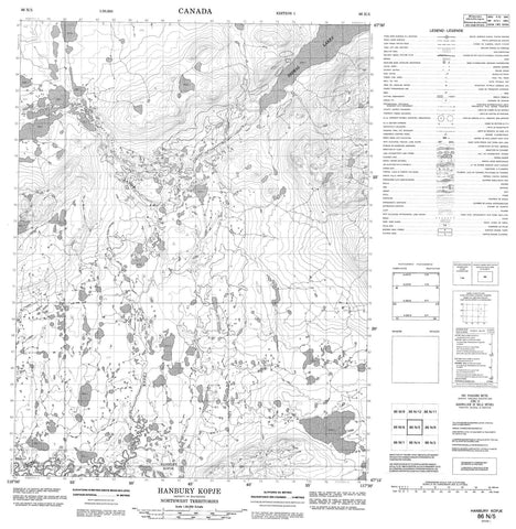 086N05 Hanbury Kopje Canadian topographic map, 1:50,000 scale