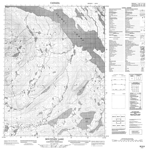 086N06 Mountain Lake Canadian topographic map, 1:50,000 scale