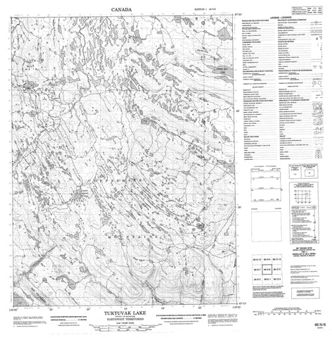 086N08 Tuktuvak Lake Canadian topographic map, 1:50,000 scale