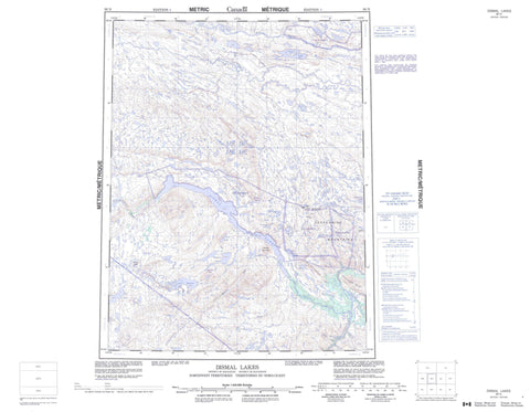 086N Dismal Lakes Canadian topographic map, 1:250,000 scale