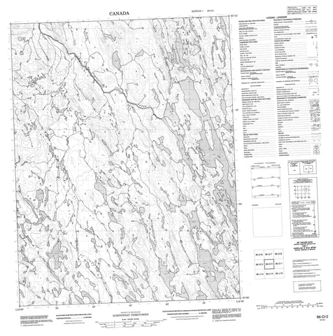 086O02 No Title Canadian topographic map, 1:50,000 scale