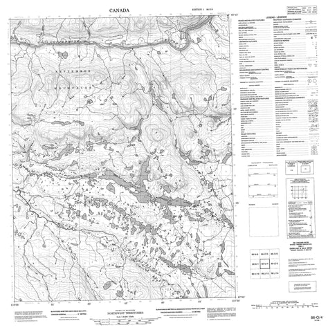 086O04 No Title Canadian topographic map, 1:50,000 scale