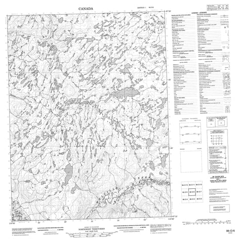 086O06 No Title Canadian topographic map, 1:50,000 scale