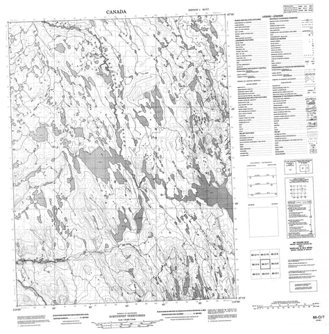 086O07 No Title Canadian topographic map, 1:50,000 scale