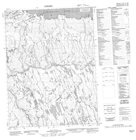 086O09 No Title Canadian topographic map, 1:50,000 scale