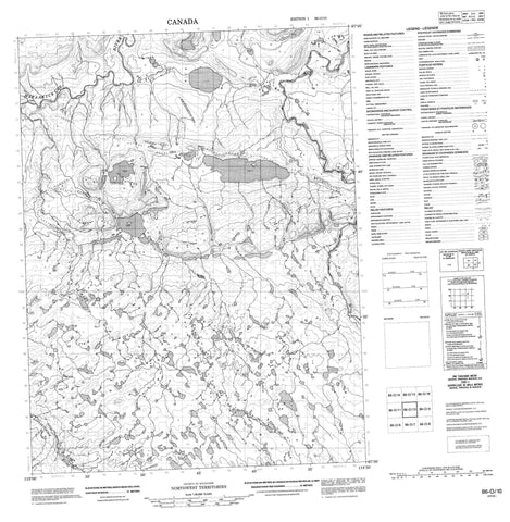 086O10 No Title Canadian topographic map, 1:50,000 scale