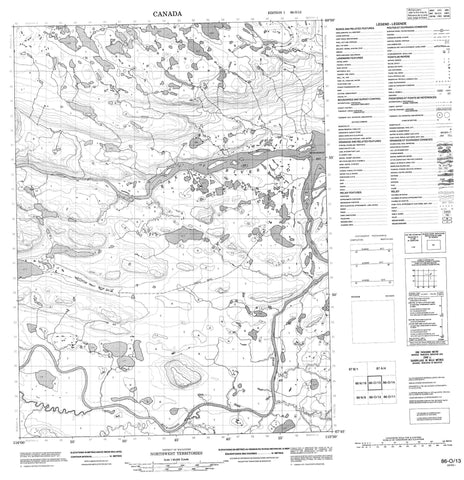 086O13 No Title Canadian topographic map, 1:50,000 scale