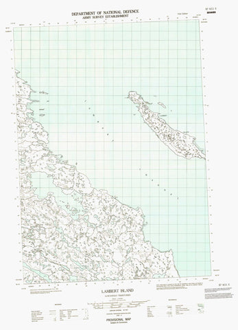 087A11E Lambert Island Canadian topographic map, 1:50,000 scale