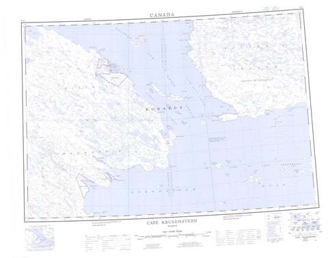 087A Cape Krusenstern Canadian topographic map, 1:250,000 scale