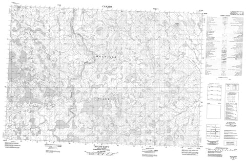 087B13 Mount Davy Canadian topographic map, 1:50,000 scale