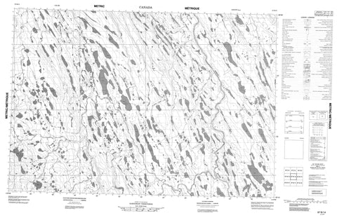 087B14 No Title Canadian topographic map, 1:50,000 scale