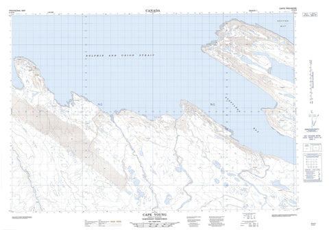 087B16 Cape Young Canadian topographic map, 1:50,000 scale