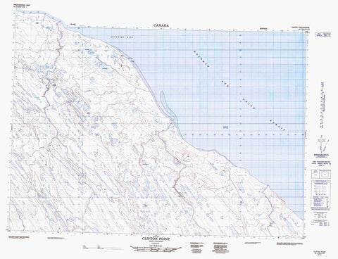 087C03 Clifton Point Canadian topographic map, 1:50,000 scale