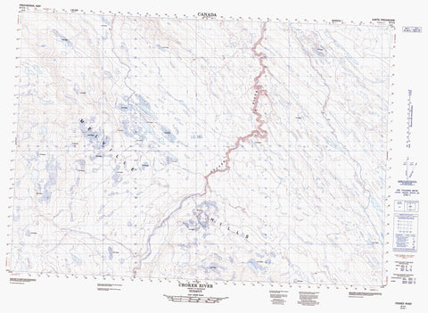 087C04 Croker River Canadian topographic map, 1:50,000 scale