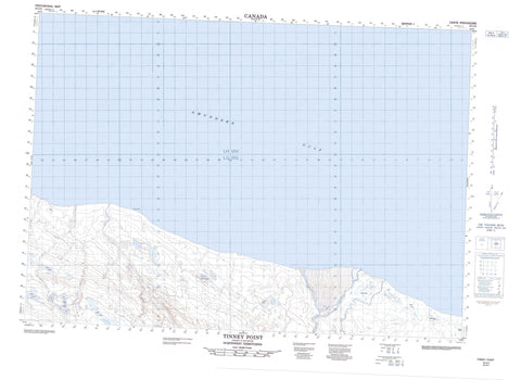 087C05 Tinney Point Canadian topographic map, 1:50,000 scale