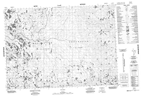 087D14 No Title Canadian topographic map, 1:50,000 scale