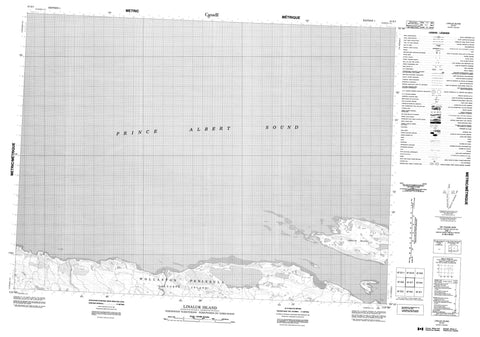 087E07 Linaluk Island Canadian topographic map, 1:50,000 scale