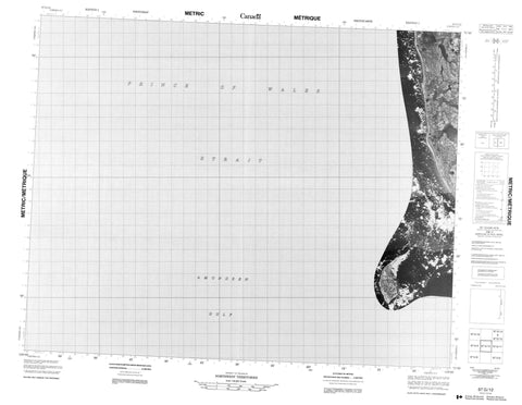 087G12 No Title Canadian topographic map, 1:50,000 scale