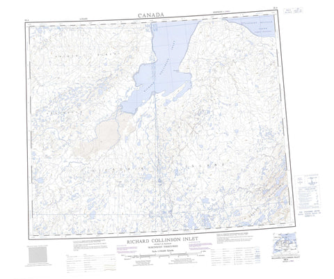 088A Richard Collinson Inlet Canadian topographic map, 1:250,000 scale