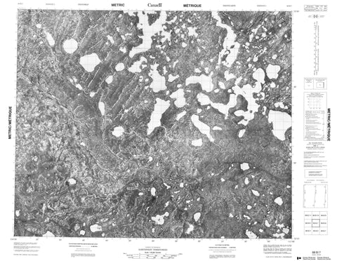 088B07 No Title Canadian topographic map, 1:50,000 scale