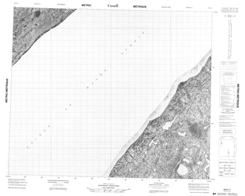 088B11 No Title Canadian topographic map, 1:50,000 scale