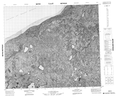 088D04 No Title Canadian topographic map, 1:50,000 scale