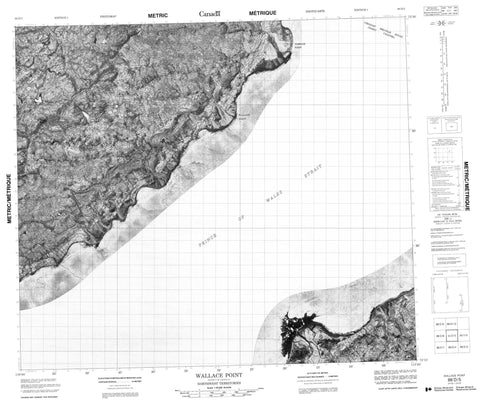 088D05 Wallace Point Canadian topographic map, 1:50,000 scale