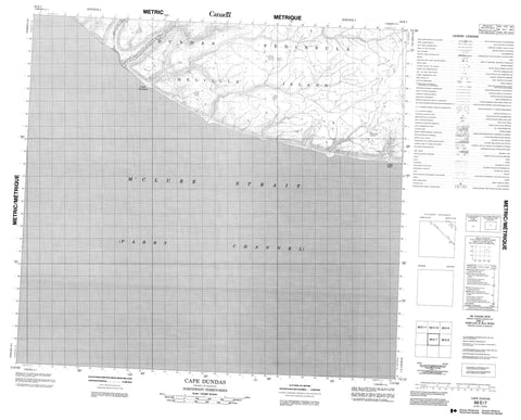 088E07 Cape Dundas Canadian topographic map, 1:50,000 scale