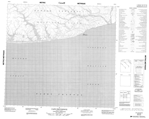 088E08 Cape Providence Canadian topographic map, 1:50,000 scale