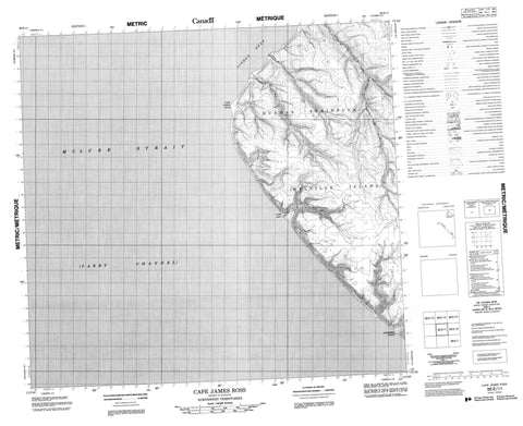 088E11 Cape James Ross Canadian topographic map, 1:50,000 scale