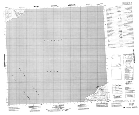 088E14 Peddie Point Canadian topographic map, 1:50,000 scale