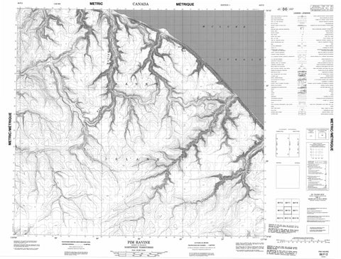 088F02 Pim Ravine Canadian topographic map, 1:50,000 scale