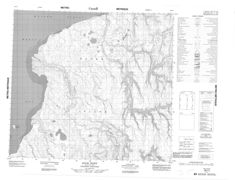 088F03 Back Point Canadian topographic map, 1:50,000 scale