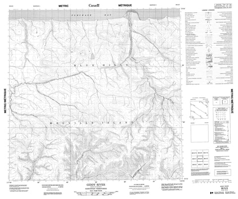 088G08 Giddy River Canadian topographic map, 1:50,000 scale