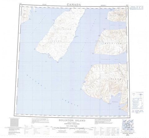 088G Eglinton Island Canadian topographic map, 1:250,000 scale