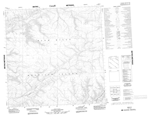 088H11 No Title Canadian topographic map, 1:50,000 scale