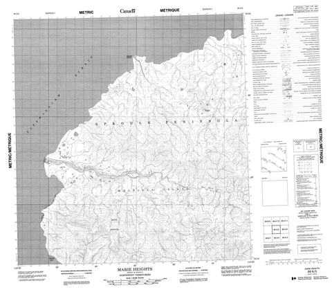 089A05 Marie Heights Canadian topographic map, 1:50,000 scale