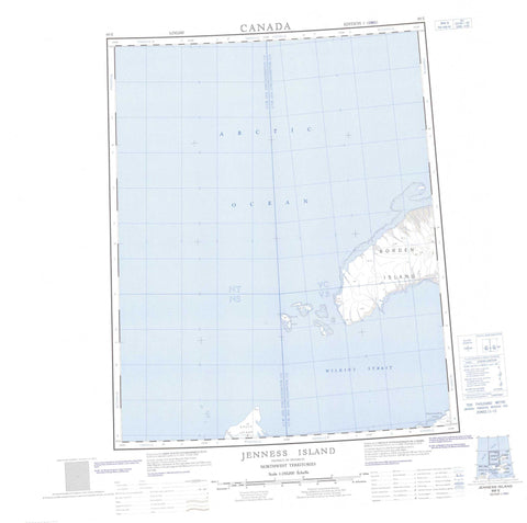 089E Jenness Island Canadian topographic map, 1:250,000 scale